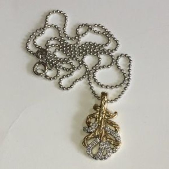 18K Yellow Gold John Hardy Feather 14K Necklace - Picture 3 of 6